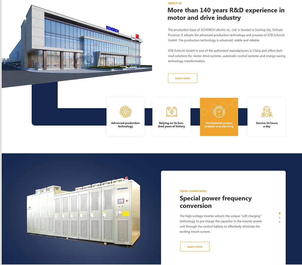 嘯馳電氣股份外貿(mào)網(wǎng)站設計效果圖