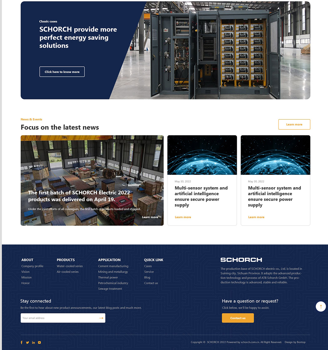 嘯馳電氣股份外貿(mào)網(wǎng)站設計效果圖