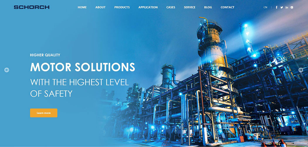 嘯馳電氣股份外貿(mào)網(wǎng)站設計效果圖